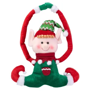 16" Holiday Elf Door Hanger: Green