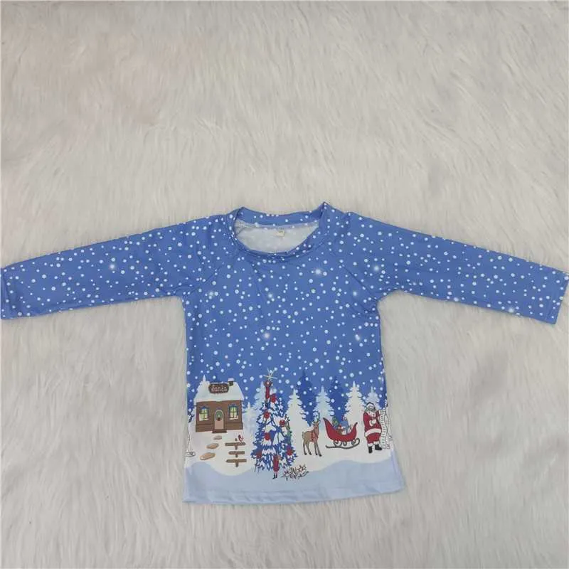 6 A1-16 Boys christmas blue T-shirt-promotion 2023.10.23