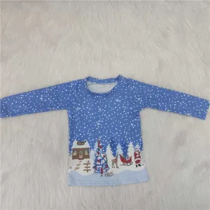 6 A1-16 Boys christmas blue T-shirt-promotion 2023.10.23
