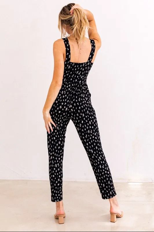 Abstract Print Jumpsuit