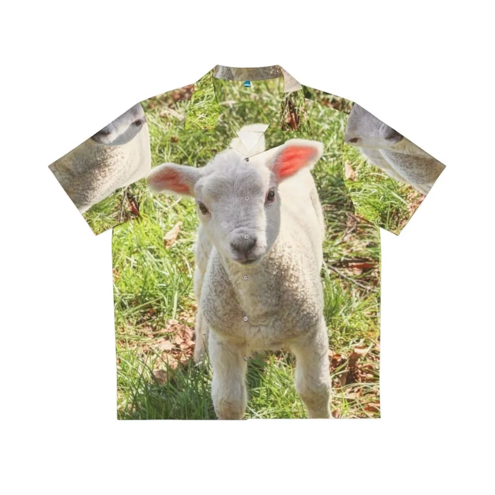 Adorable Baby Lamb Hawaiian Shirt for Spring