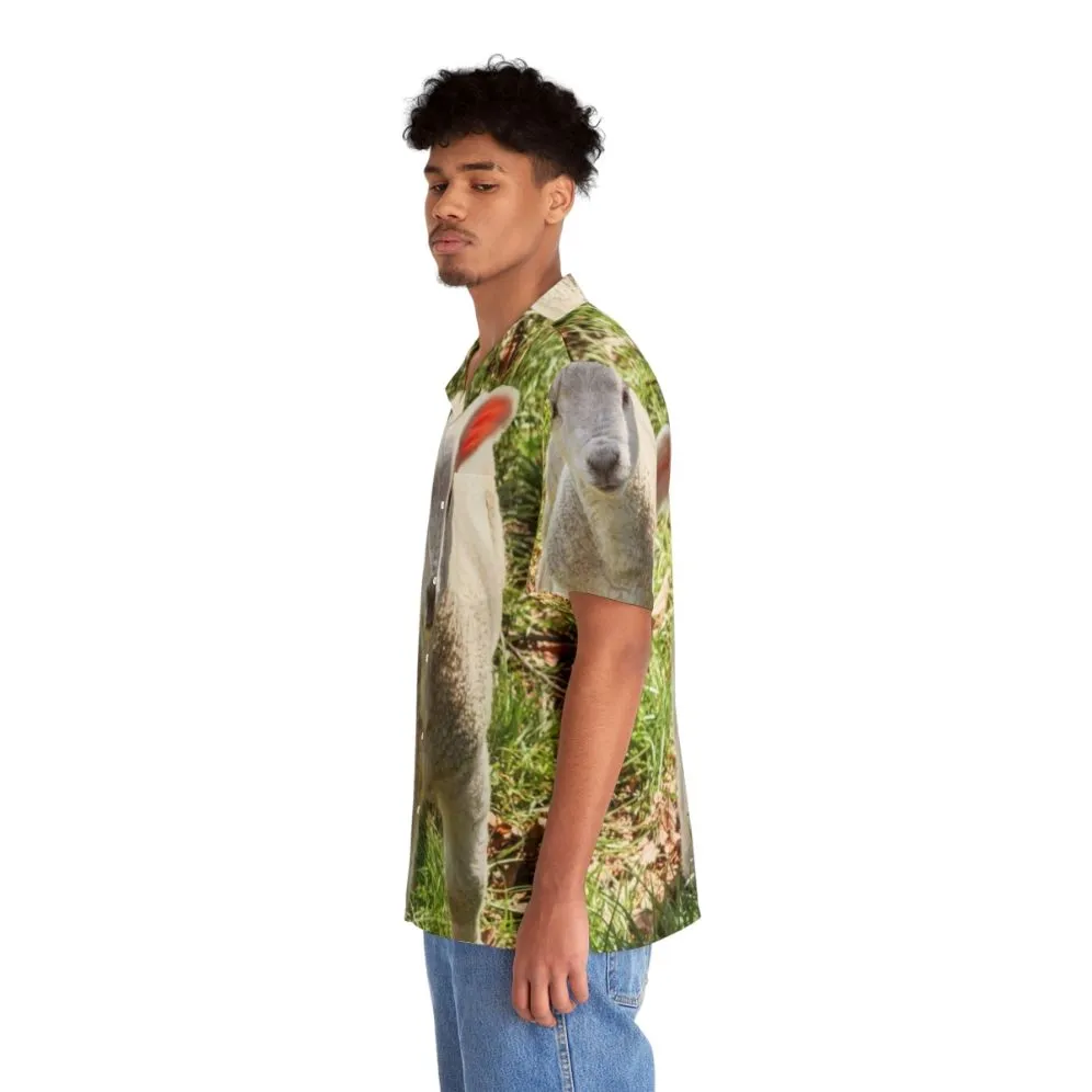 Adorable Baby Lamb Hawaiian Shirt for Spring