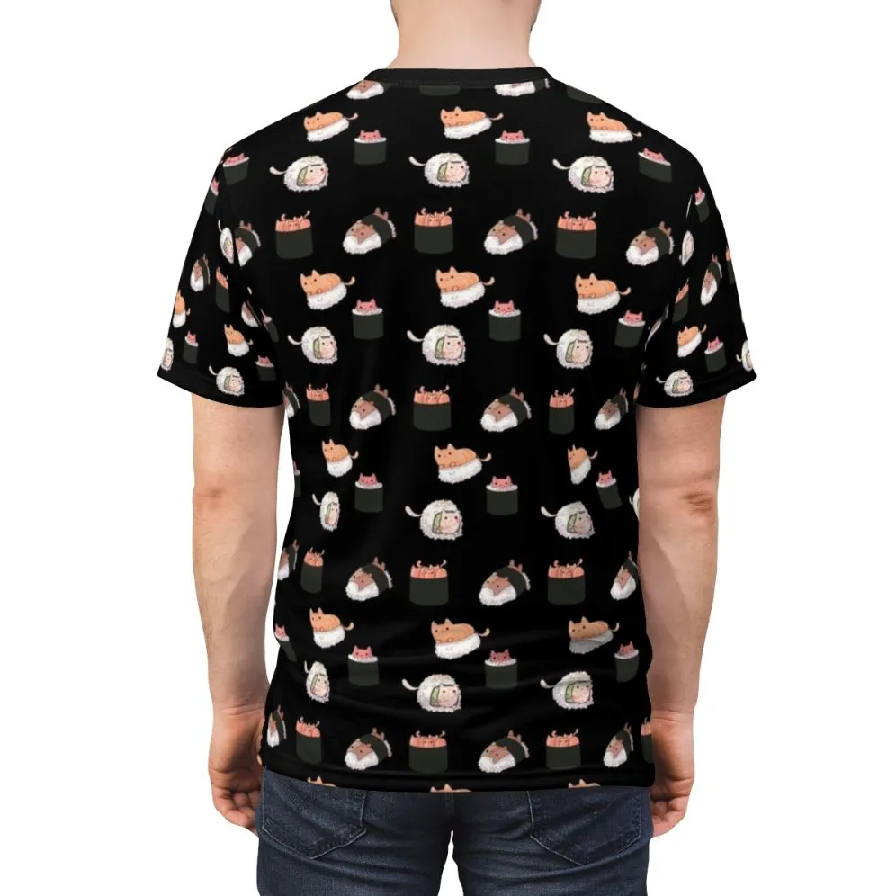 Adorable Sushi Cat Graphic T-Shirt