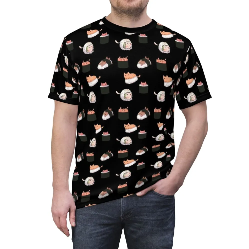 Adorable Sushi Cat Graphic T-Shirt