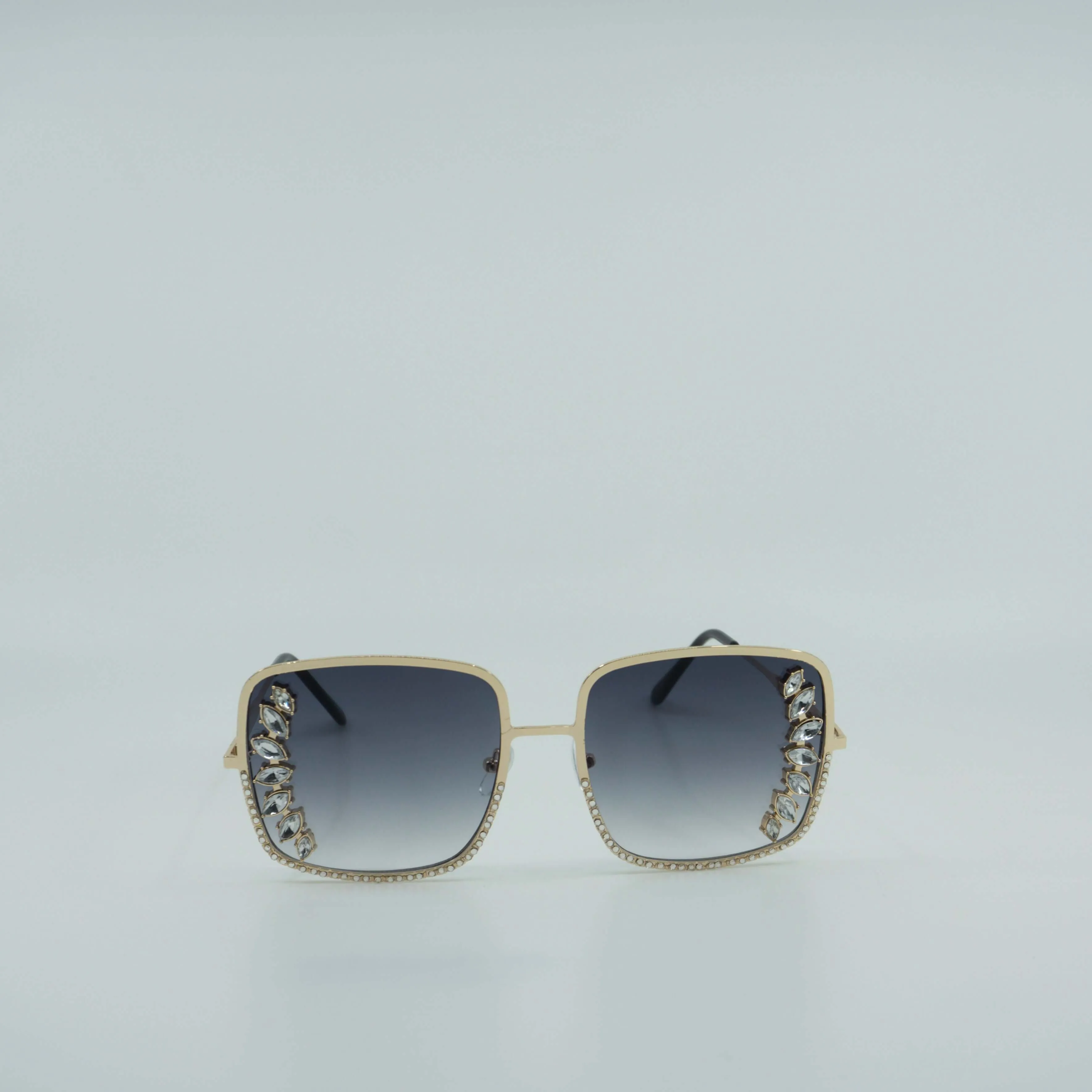 Adorned Radiant Rhinestone Square Sunglasses
