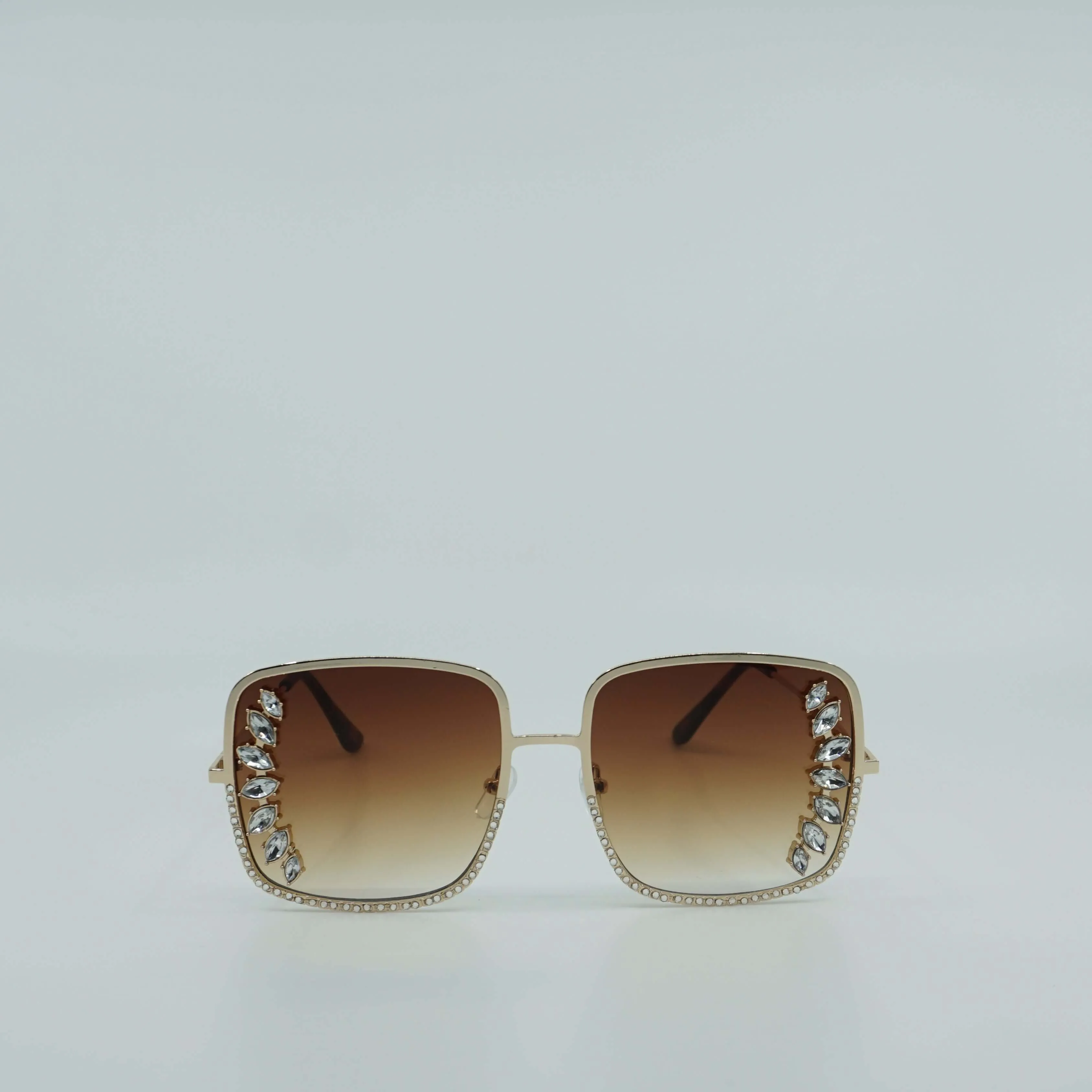 Adorned Radiant Rhinestone Square Sunglasses