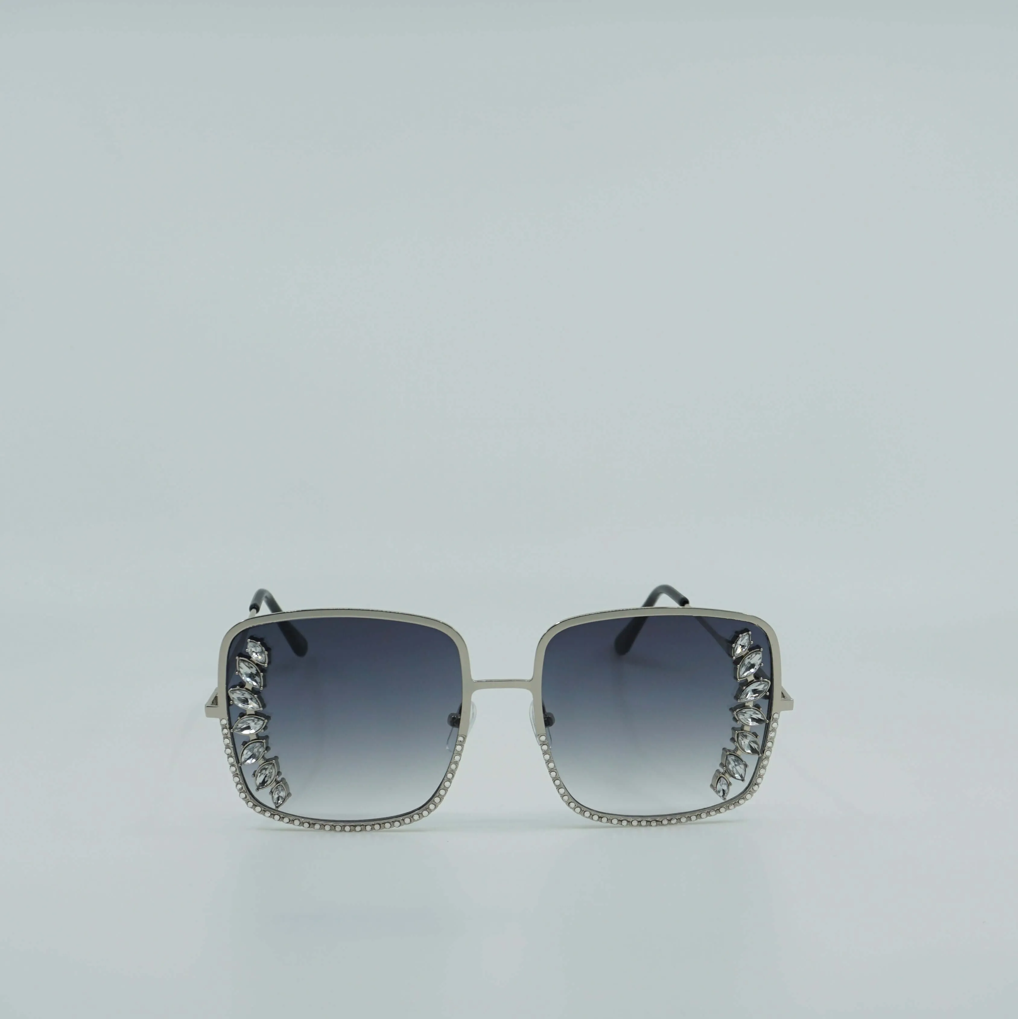 Adorned Radiant Rhinestone Square Sunglasses