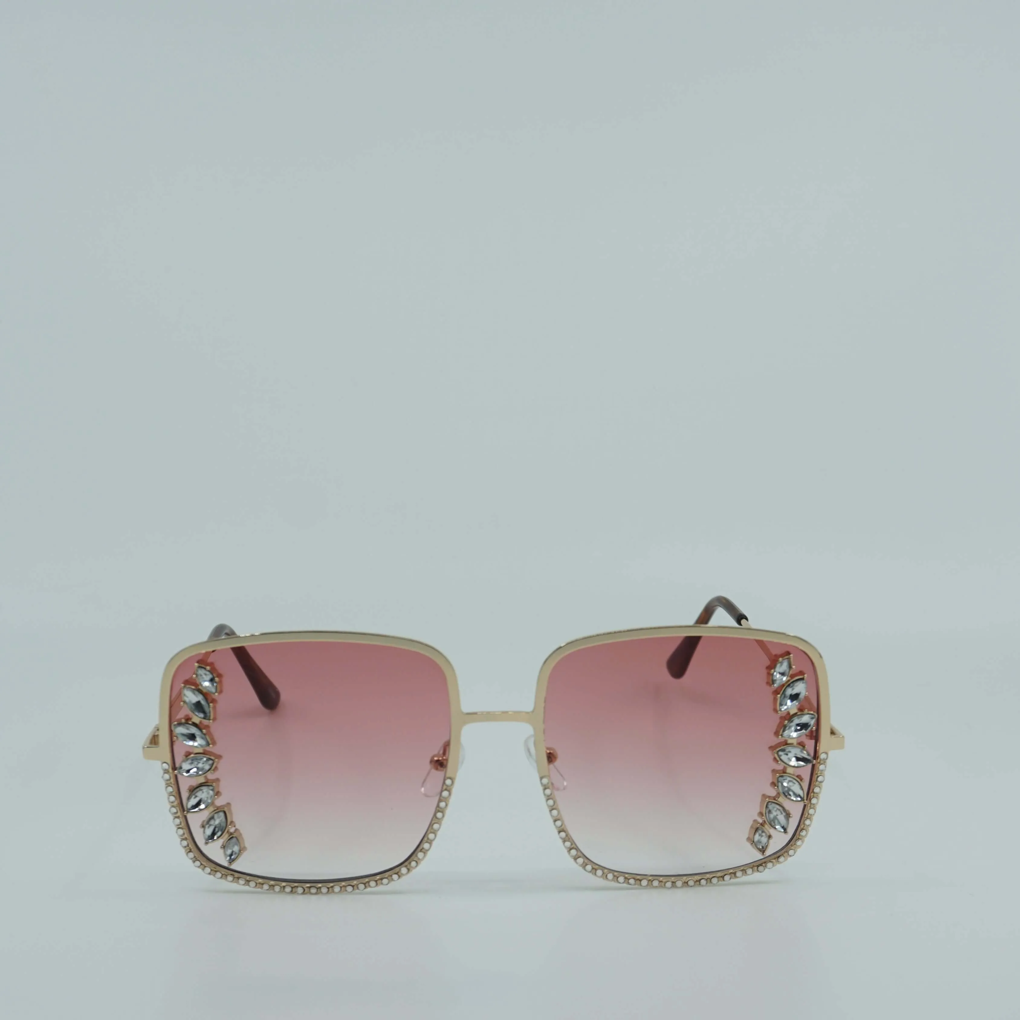 Adorned Radiant Rhinestone Square Sunglasses