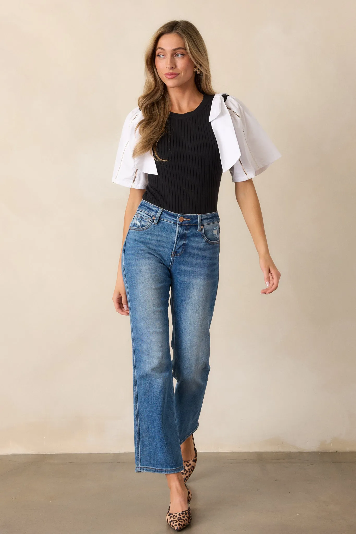 All My Attention Black & White Sweater Top