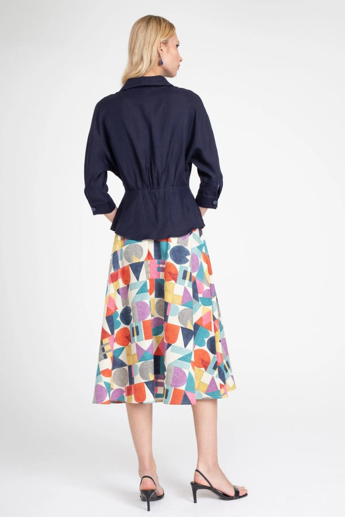 Alphabet Cotton Twill Skirt