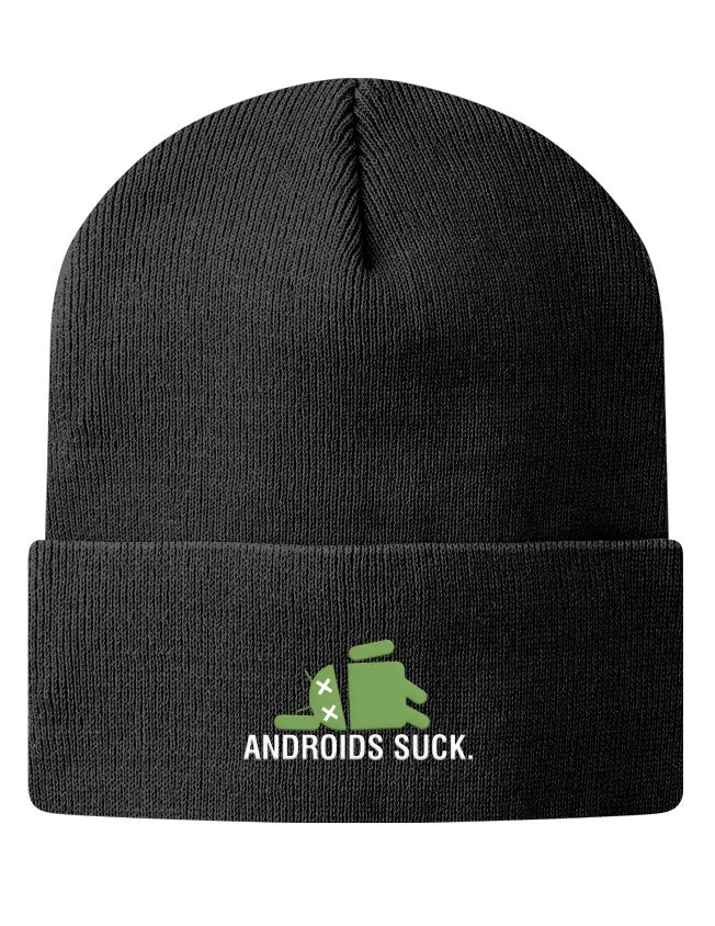 Androids Suck Knit Beanie