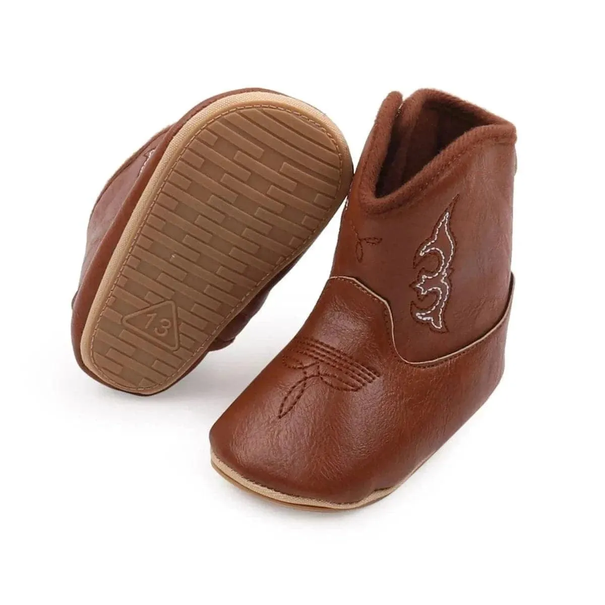 Angelodini™ Cow boy Soft Bottom Non-slip Leather Baby Boots