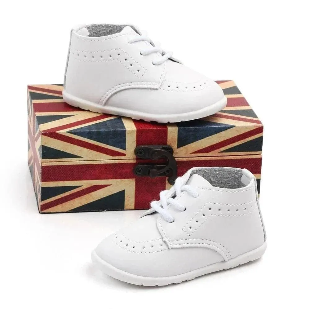 Angelodini™ Leather Baby Shoes Rubber Sole Anti-slip First Walkers