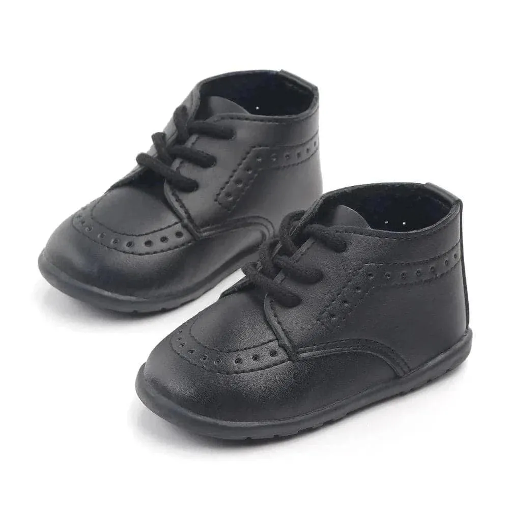 Angelodini™ Leather Baby Shoes Rubber Sole Anti-slip First Walkers