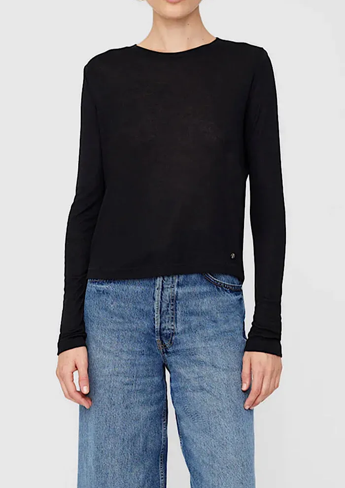 ANINE BING Amani Long Sleeve Tee