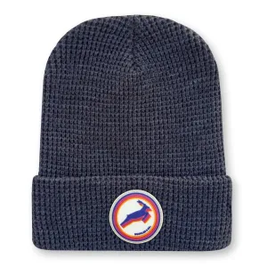 Antelope Waffle Knit Beanie in Charcoal