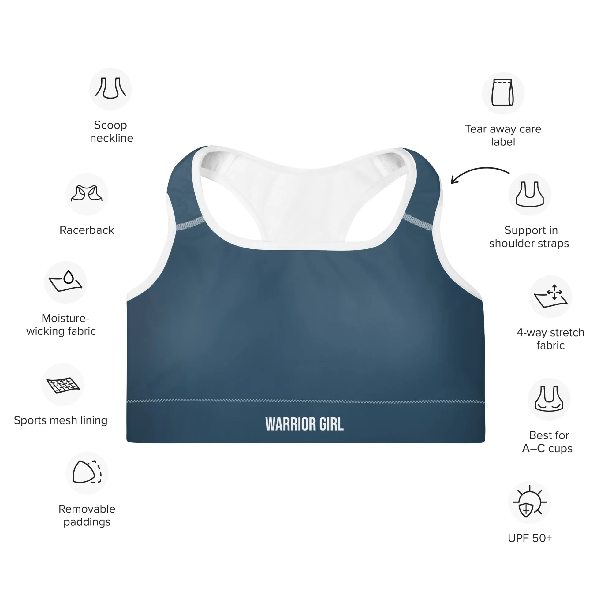 Arapawa w/White Warrior Sports Bra