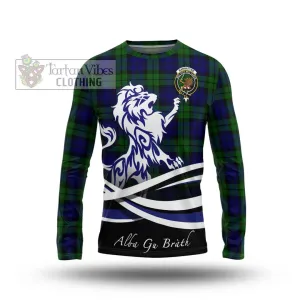 Bannatyne Tartan Long Sleeve T-Shirt with Alba Gu Brath Regal Lion Emblem