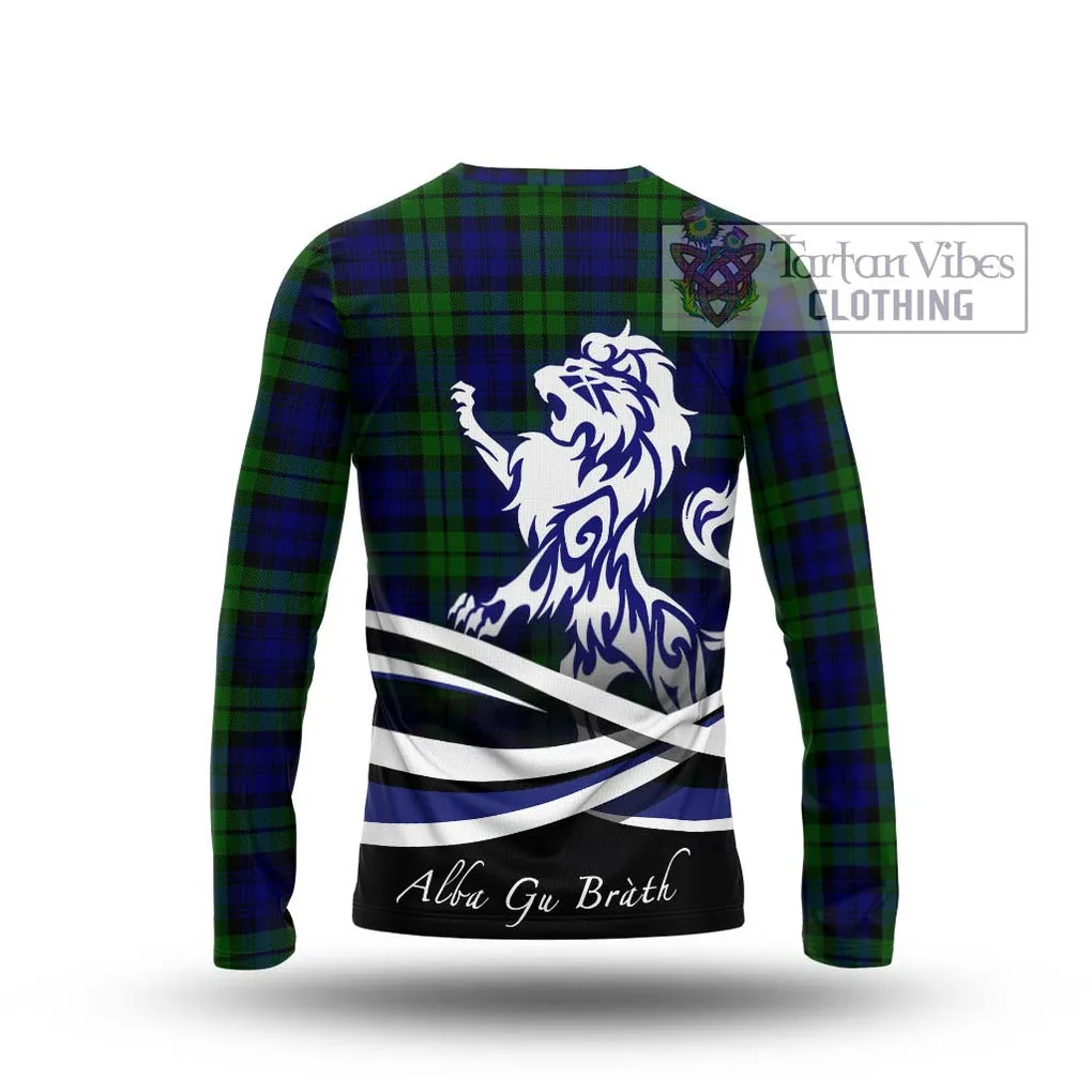 Bannatyne Tartan Long Sleeve T-Shirt with Alba Gu Brath Regal Lion Emblem