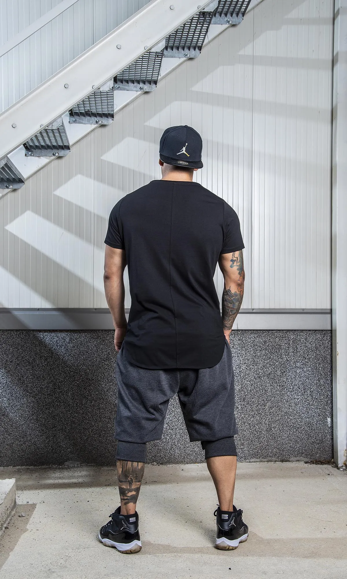 Basic T-Shirt with Raw Cut Neckline