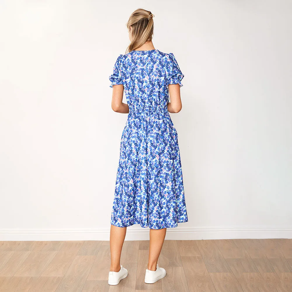 Belle Dress (Navy Poppy)