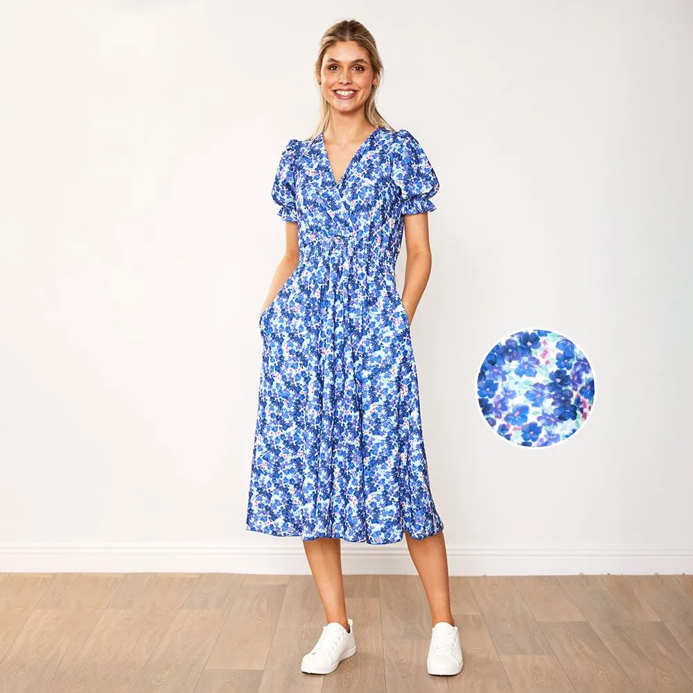 Belle Dress (Navy Poppy)