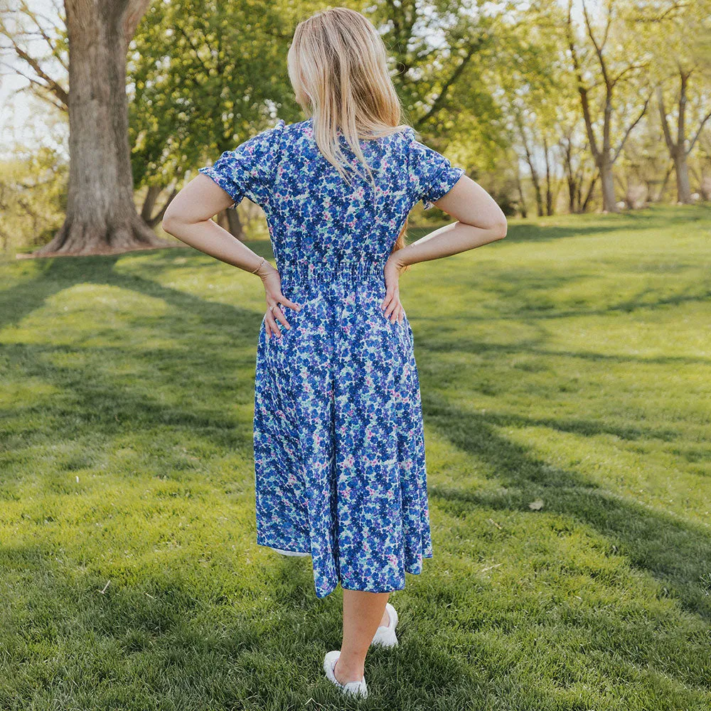 Belle Dress (Navy Poppy)