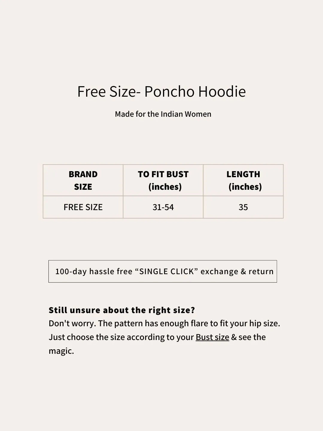 Black Poncho Hoodie - Solid (Female)