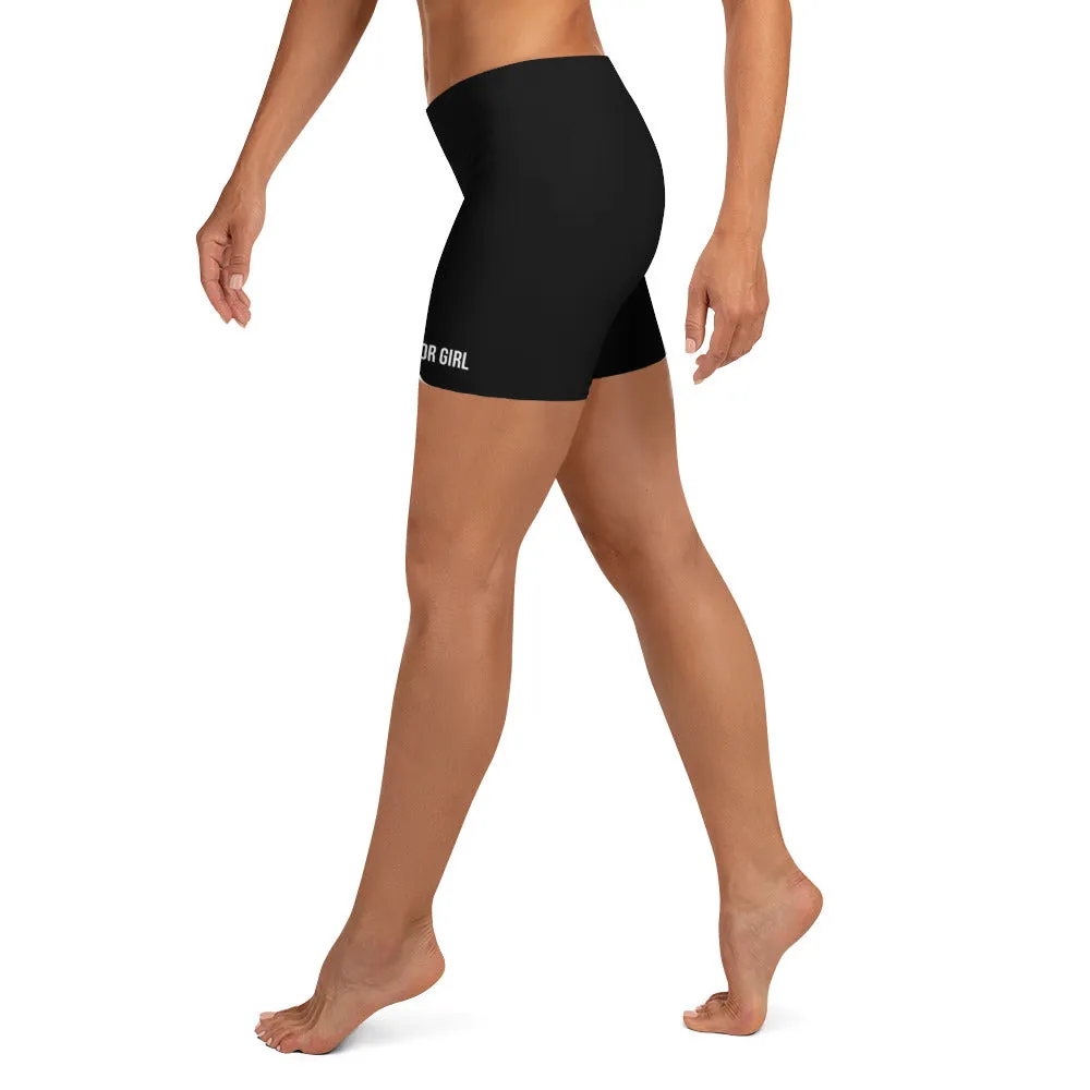 Black Warrior Low Waist Workout Shorts