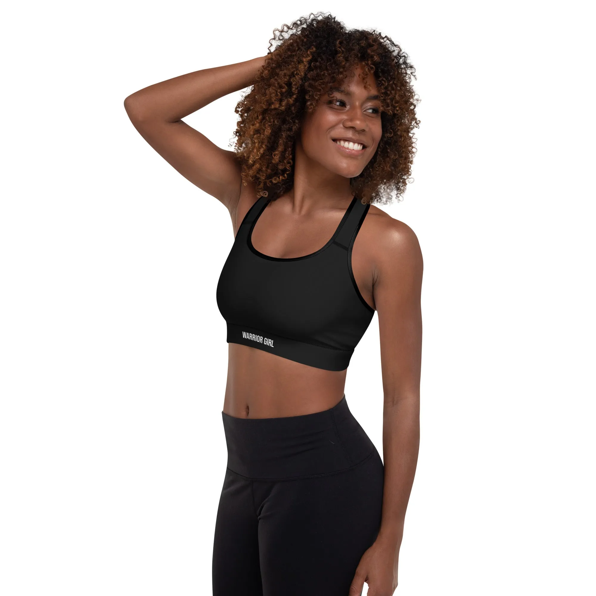 Black w/Black Warrior Sports Bra