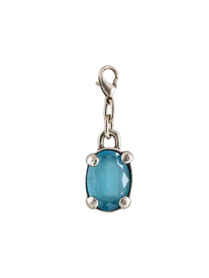Blue Diamond Charm Silver