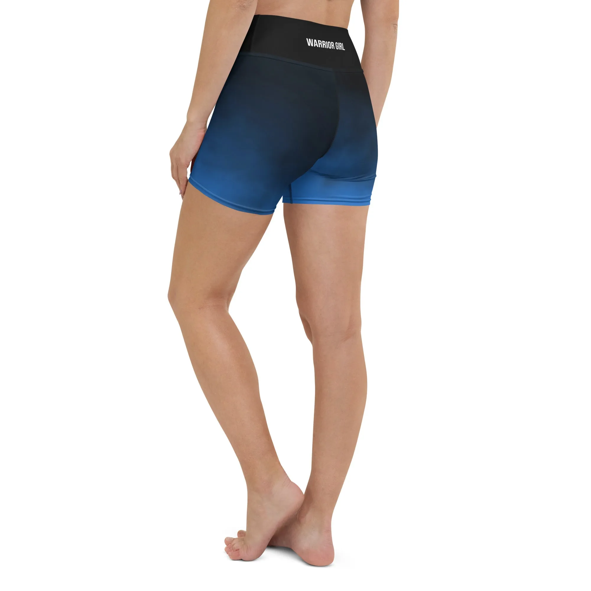 Blue Smoke High Waist Shorts