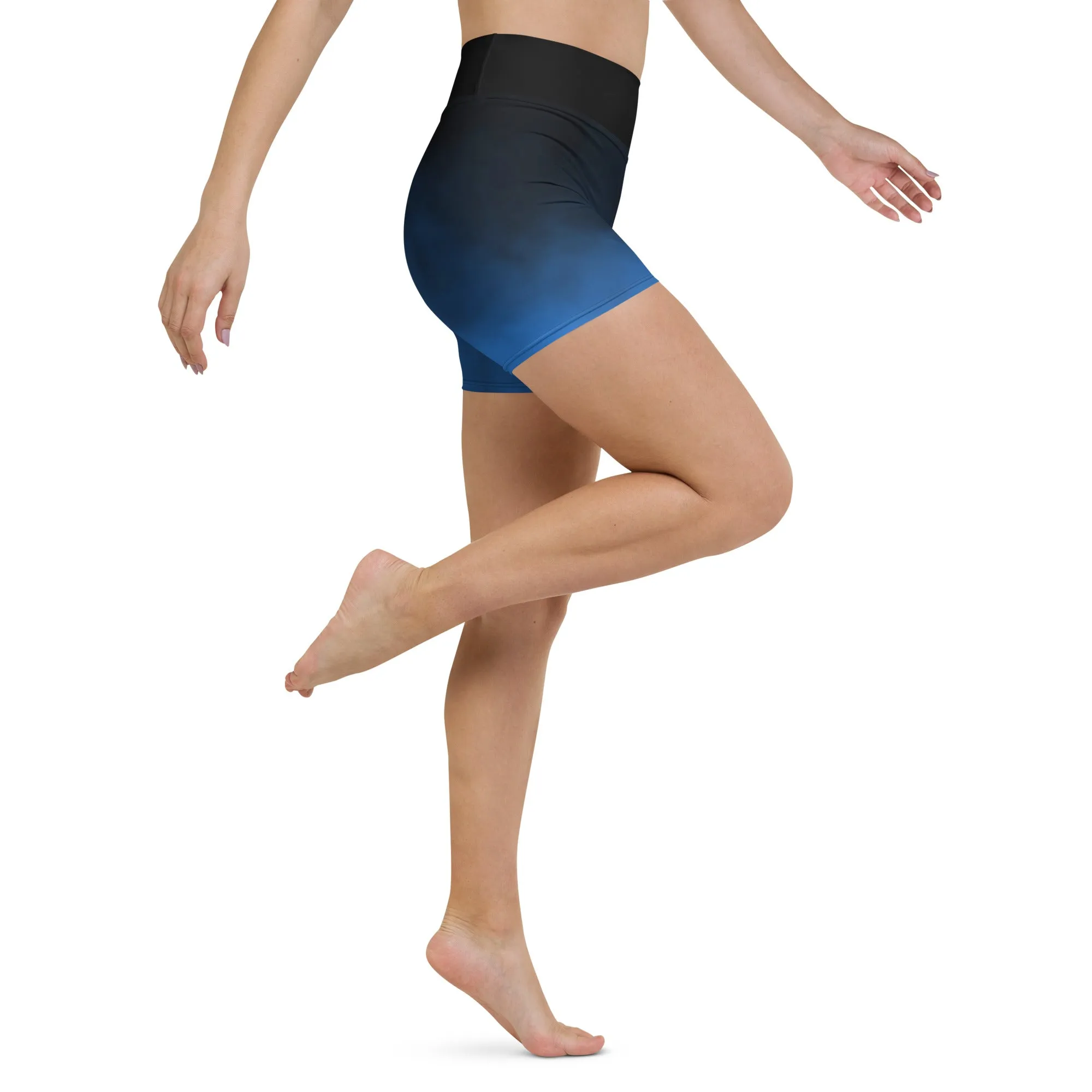 Blue Smoke High Waist Shorts