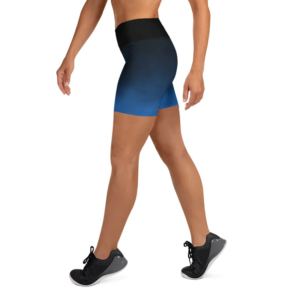 Blue Smoke High Waist Shorts