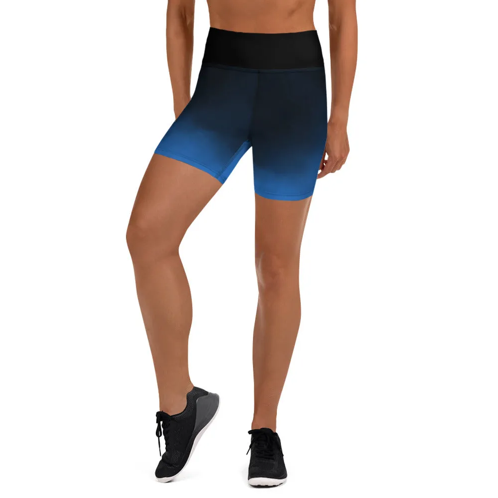 Blue Smoke High Waist Shorts