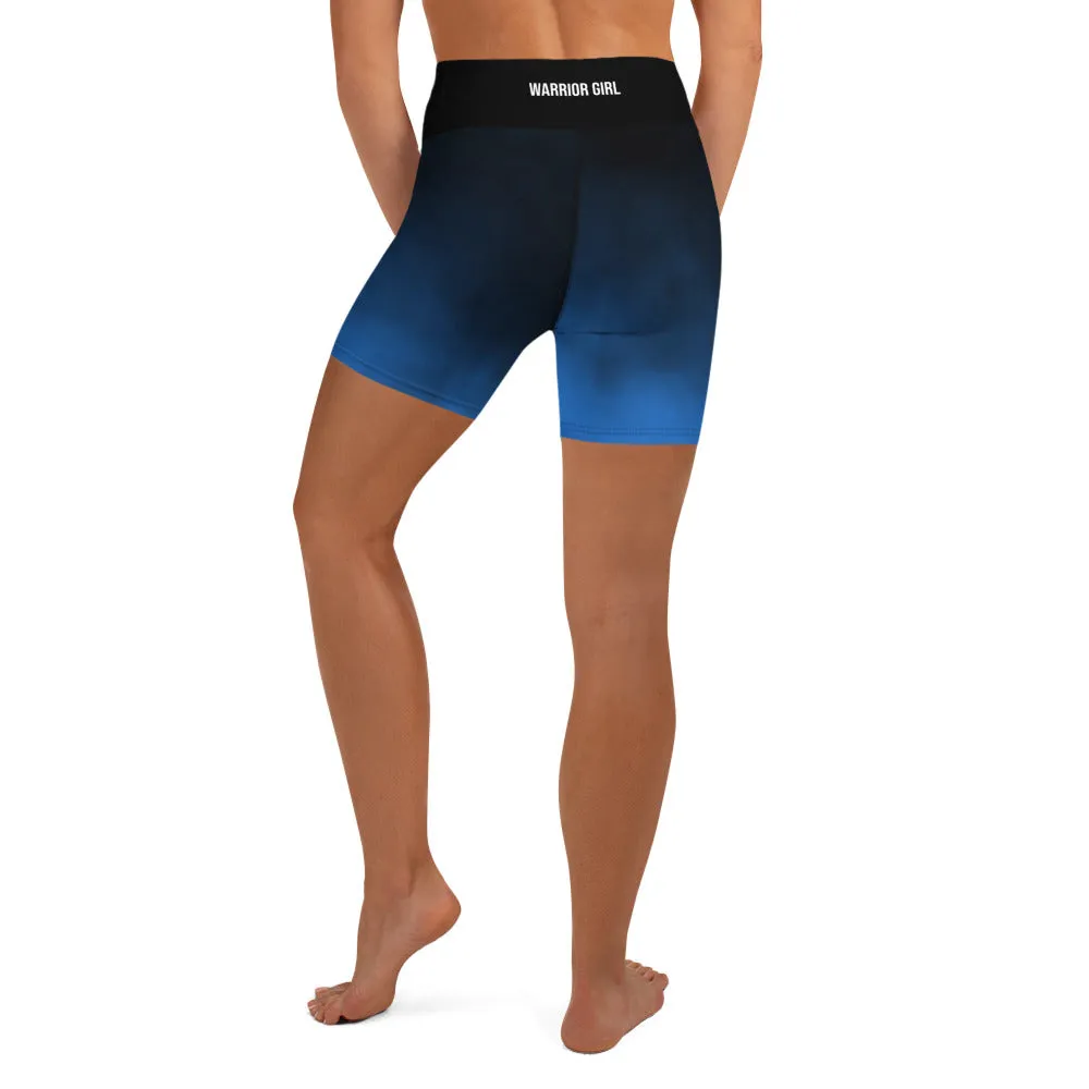 Blue Smoke High Waist Shorts
