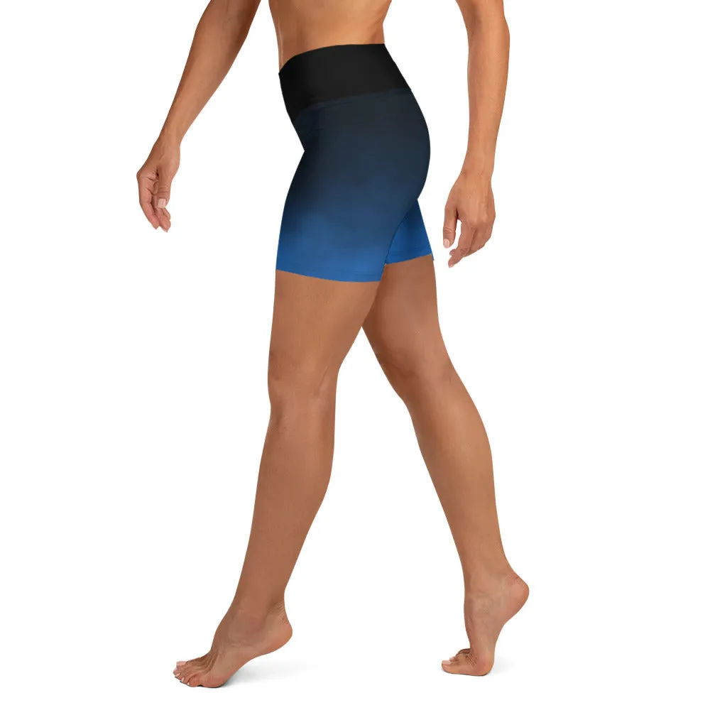 Blue Smoke High Waist Shorts