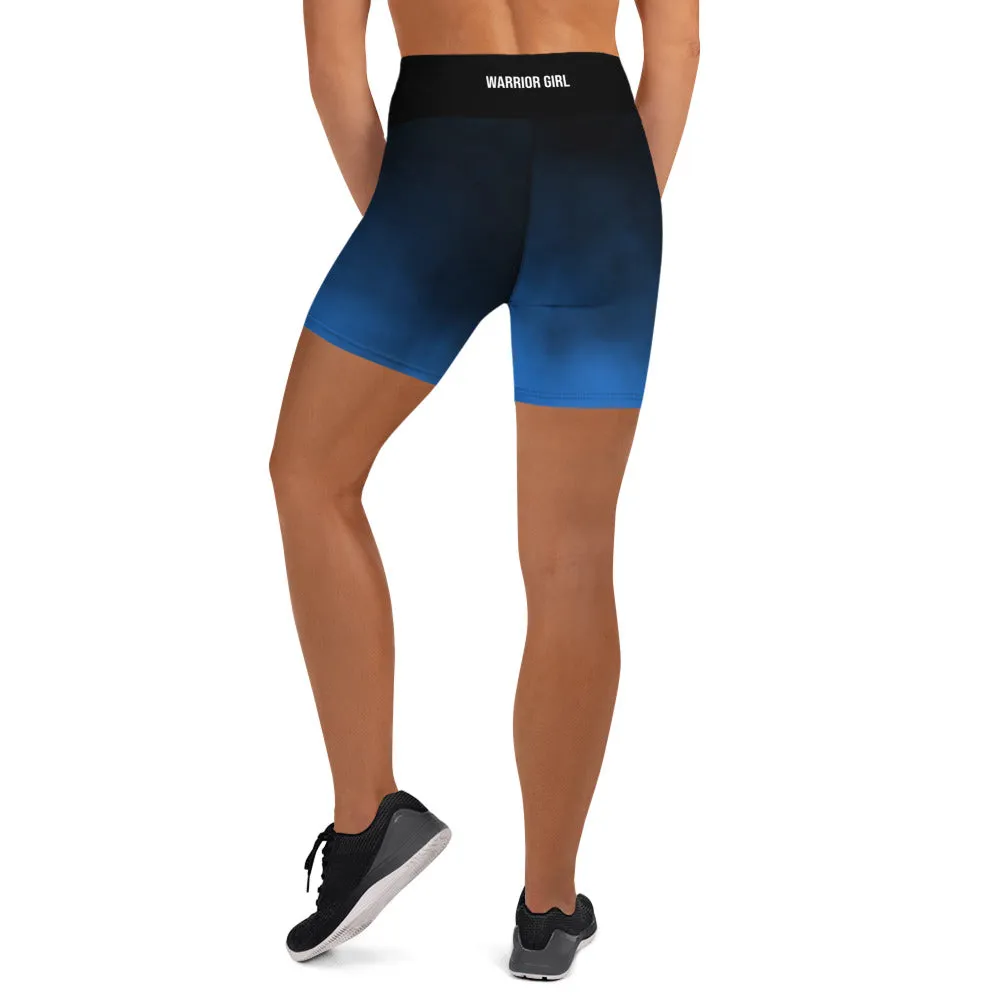 Blue Smoke High Waist Shorts