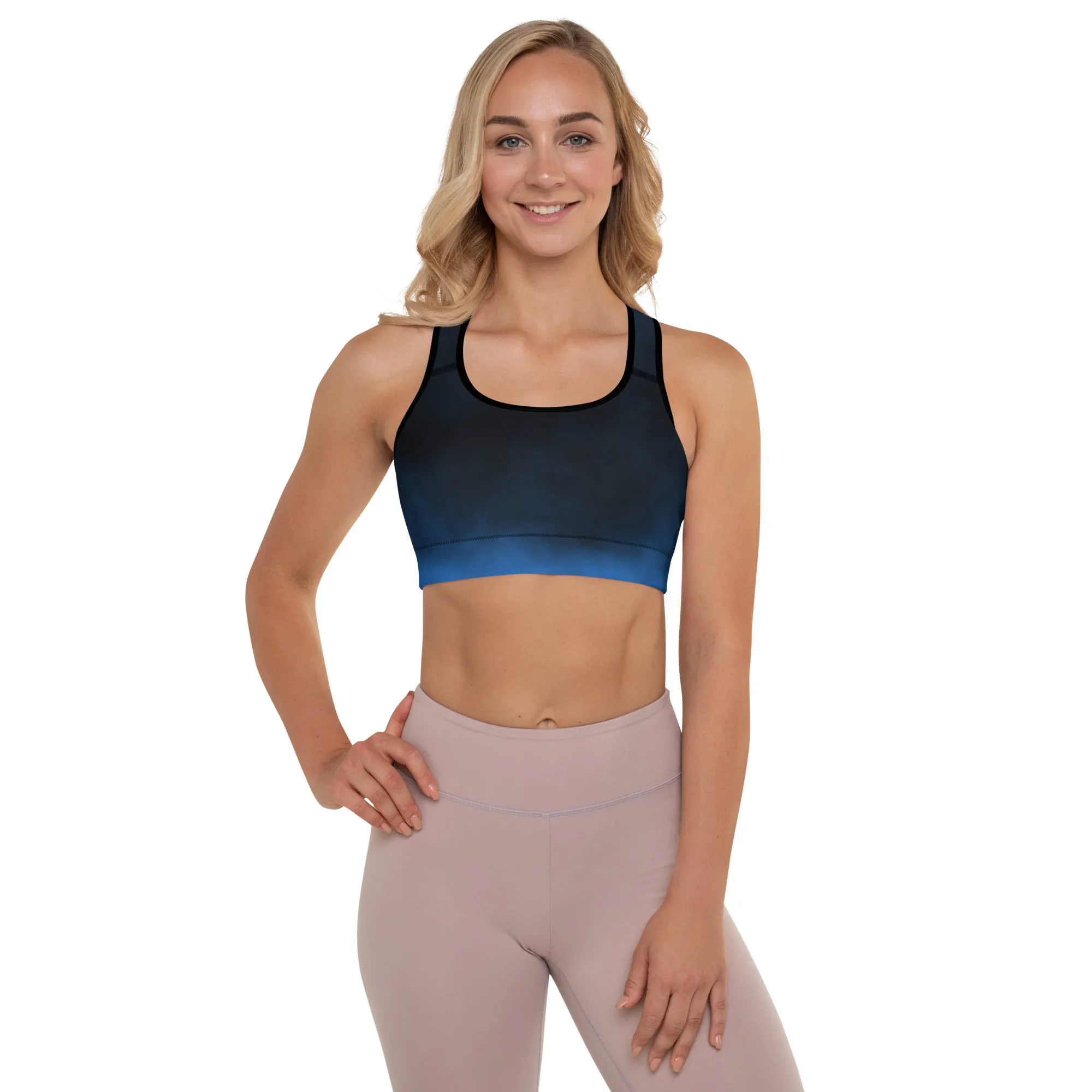 Blue Smoke w/Black Warrior Sports Bra