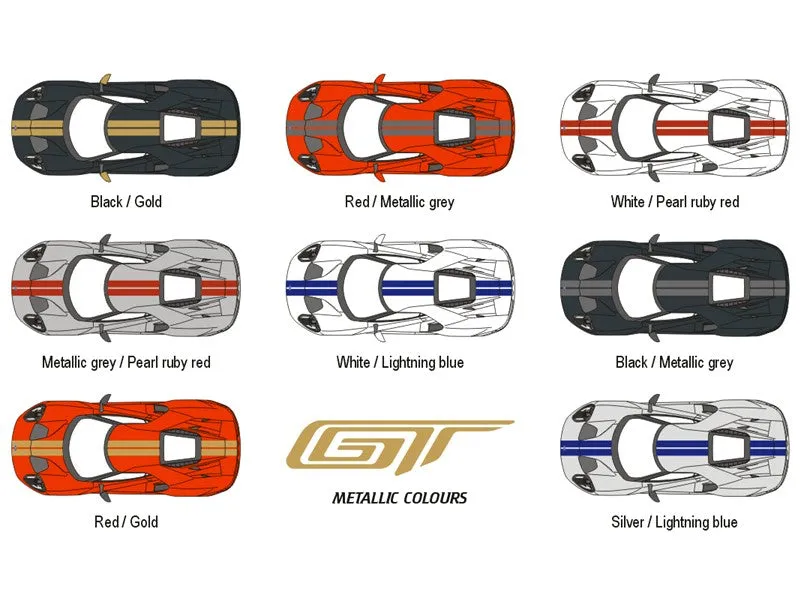 Blue Stuff Ford GT Stripes B / Metallic colors - 1/24 Scale