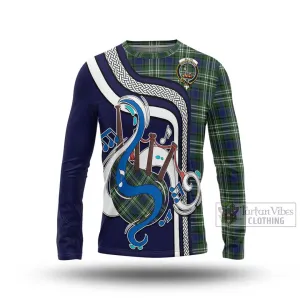 Blyth Tartan Long Sleeve T-Shirt with Epic Bagpipe Style