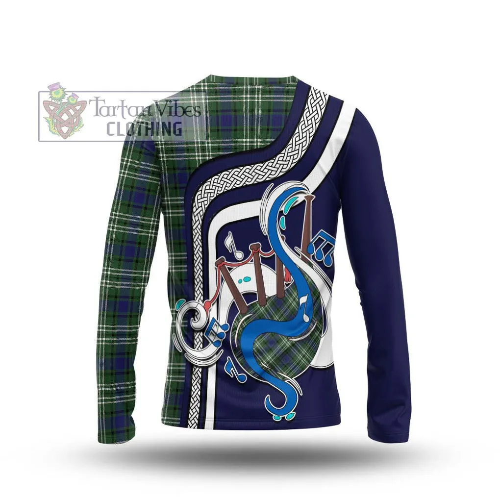 Blyth Tartan Long Sleeve T-Shirt with Epic Bagpipe Style