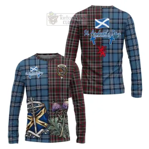 Borthwick Tartan Long Sleeve T-Shirt Happy St. Andrew's Day Half Tartan Style