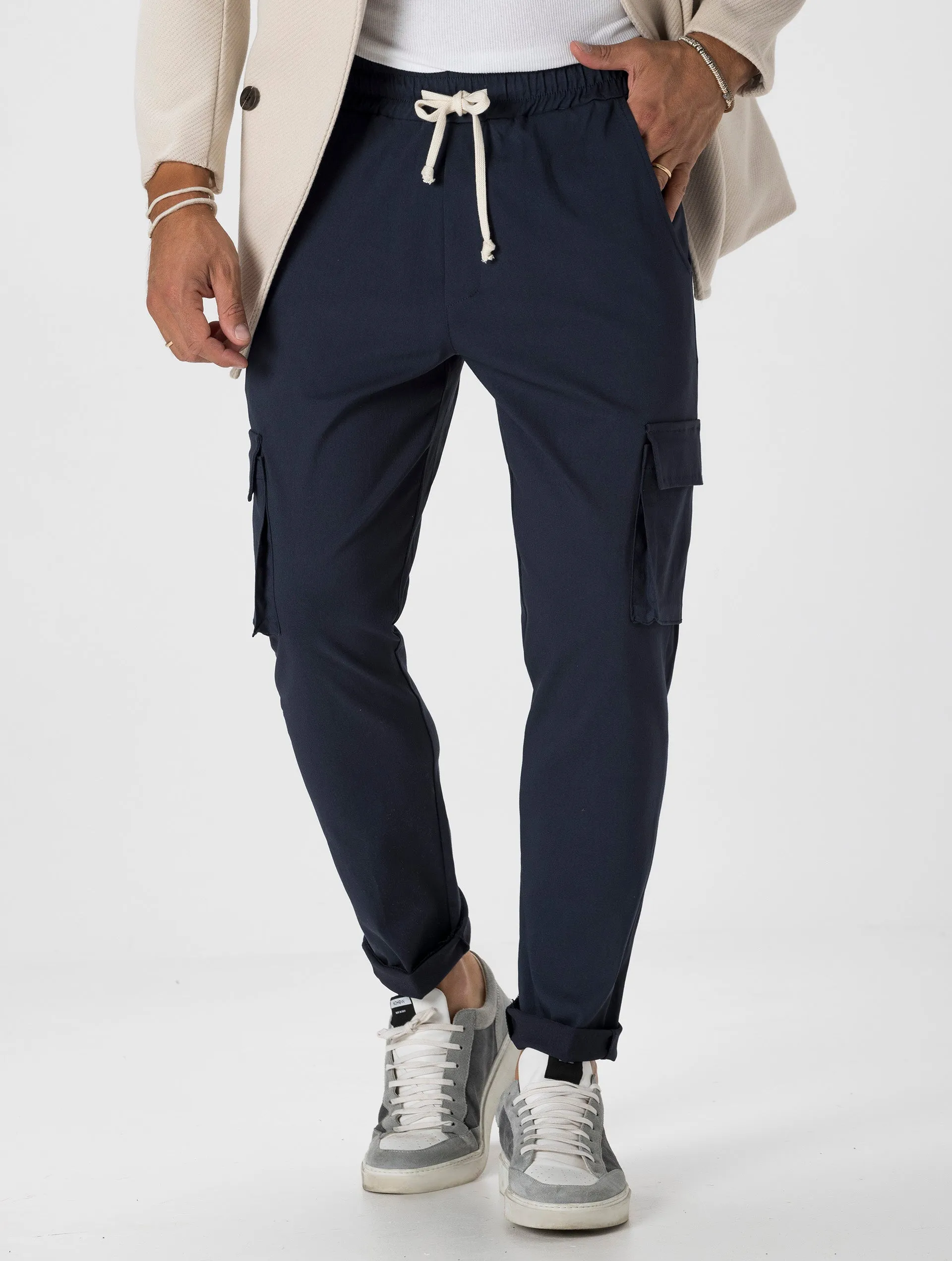 BRADFORD CARGO PANTS IN BLUE