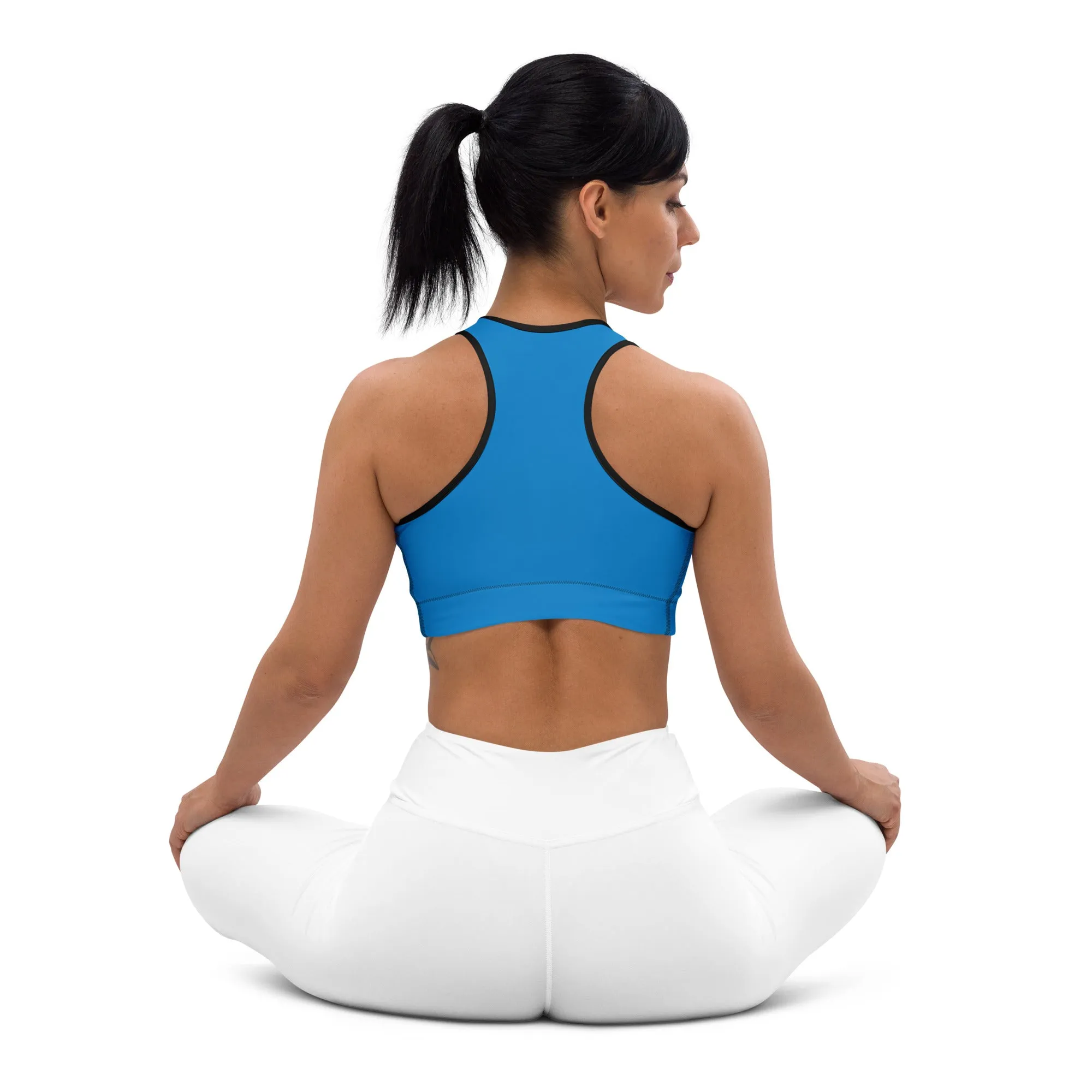Bright Blue w/Black Warrior Sports Bra