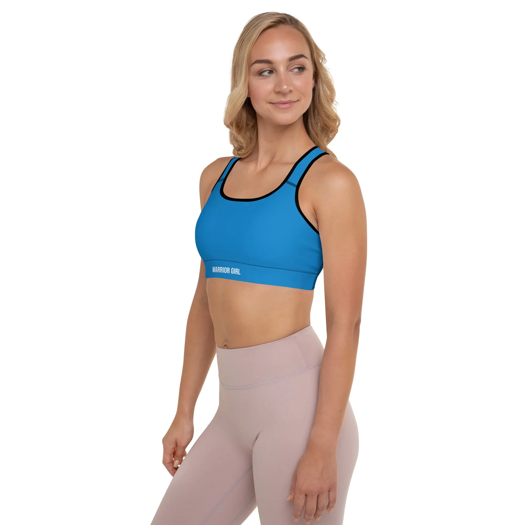 Bright Blue w/Black Warrior Sports Bra
