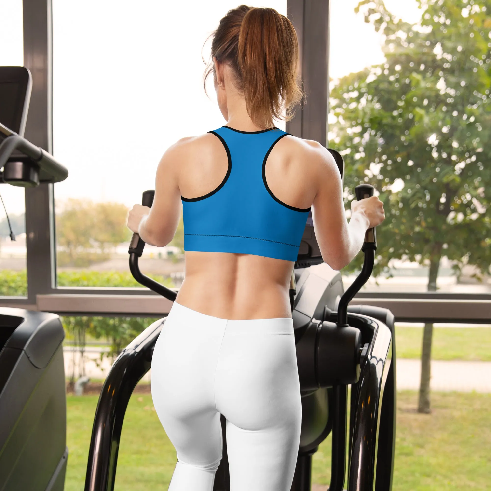 Bright Blue w/Black Warrior Sports Bra