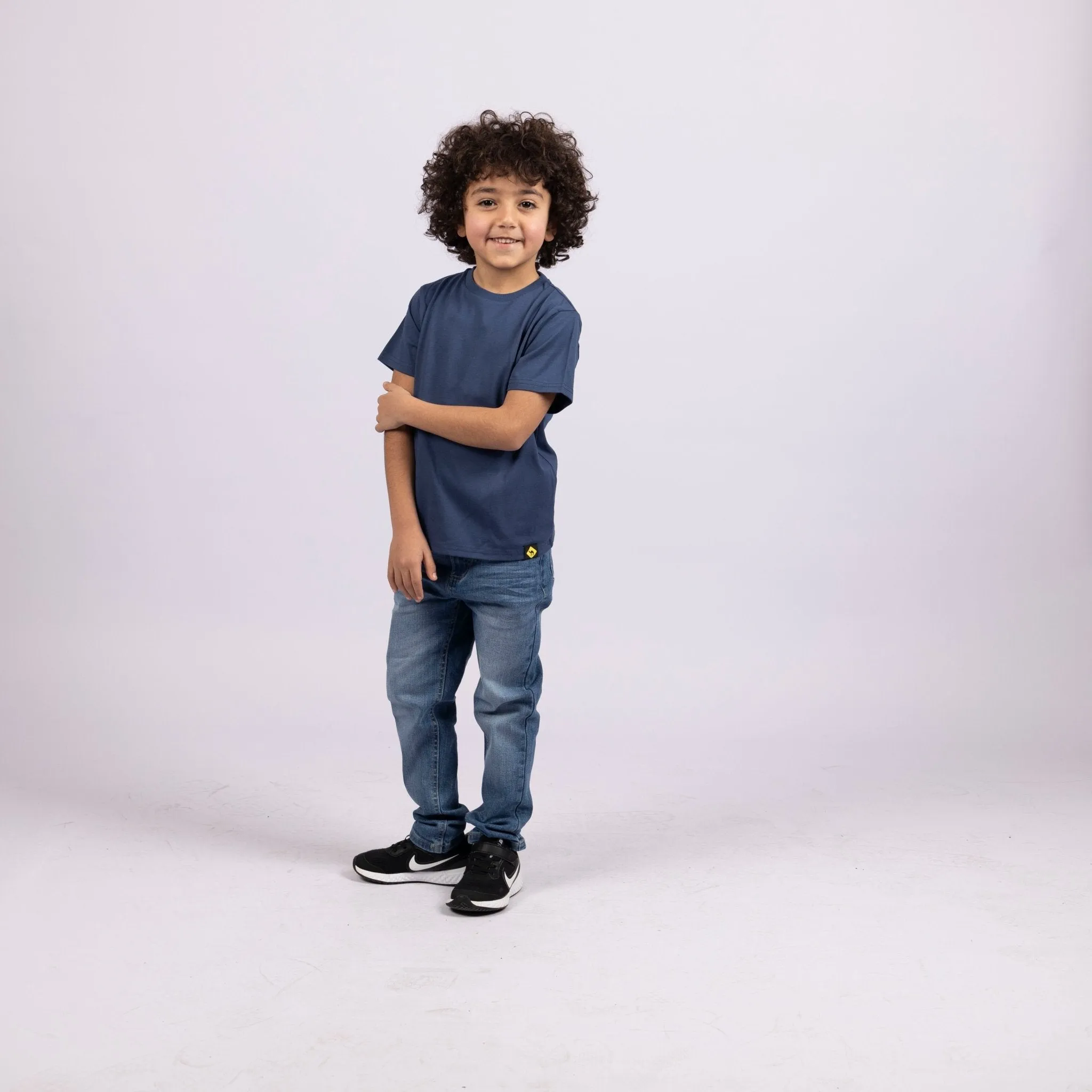 Burnt Navy Blue | Kid's Basic Cut T-shirt