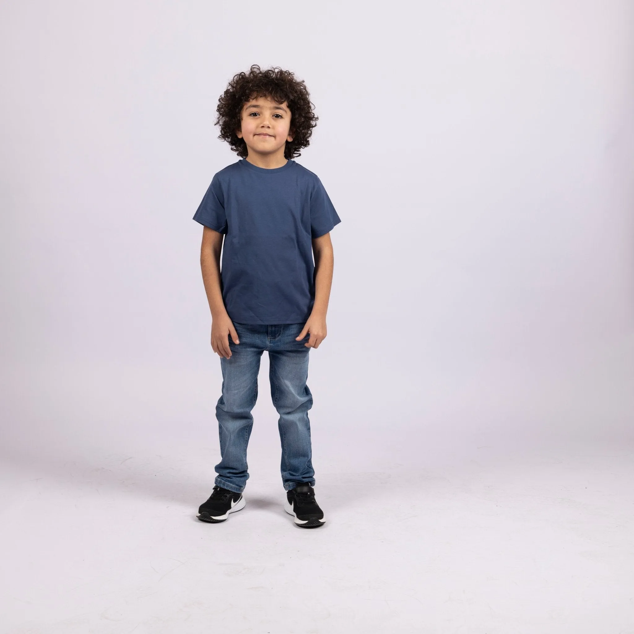 Burnt Navy Blue | Kid's Basic Cut T-shirt