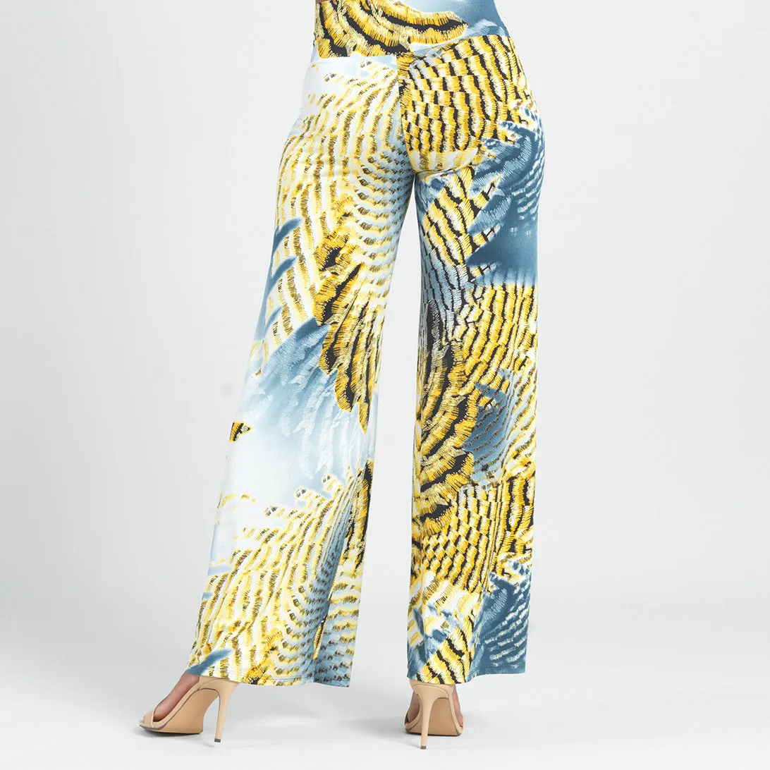 Butter Knit - Palazzo Pant - Palm Feather - Final Sale!